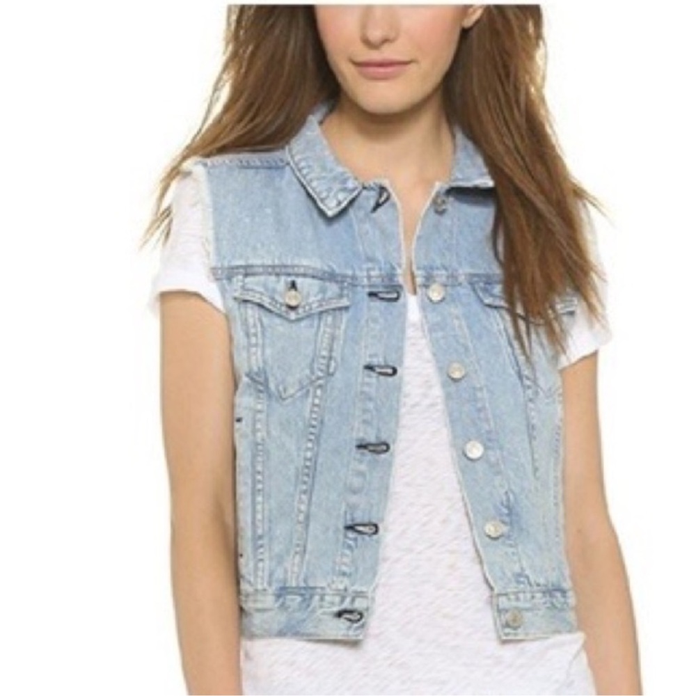 Rag & Bone Denim Vest in Bleach Out